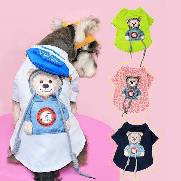 HKM-5797565 Summer Cotton T-Shirt for Small and Medium Dogs and Cats in Various Colors