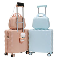 HKM-579795 Kids Travel Trolley Bag with Phone Holder and Spinner Wheels for Easy Mobility