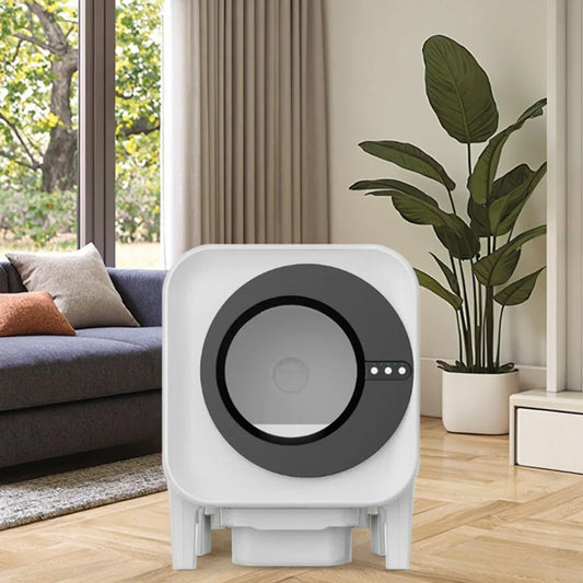 HKM-579859 Automatic Self-Cleaning Cat Litter Box with Air Purifier and Spacious Enclosed Design