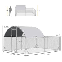 HKM-5798845 Large Outdoor Chicken Coop with Run, Waterproof and Anti-UV Cover for Poultry Protection