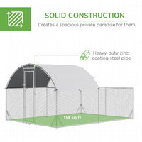 HKM-5798845 Large Outdoor Chicken Coop with Run, Waterproof and Anti-UV Cover for Poultry Protection