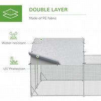 HKM-5798845 Large Outdoor Chicken Coop with Run, Waterproof and Anti-UV Cover for Poultry Protection