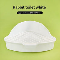 HKM-5798973 Triangular Pet Bunny Toilet in Multiple Colors: White, Yellow, Pink, Blue