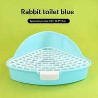 HKM-5798973 Triangular Pet Bunny Toilet in Multiple Colors: White, Yellow, Pink, Blue