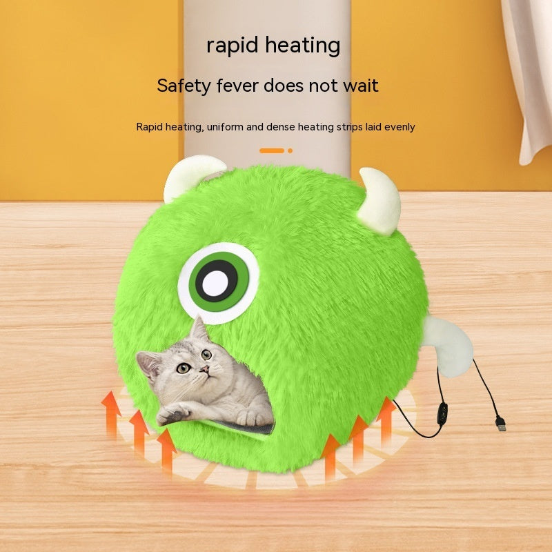 HKM-5799229 Electrically Heated Plush Cat Litter Pad for Pets Up to 15 Pounds - 50x65cm