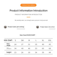 HKM-5799357 Casual Cotton Vest for Dogs - Available in Black, Red, and Pink, Sizes S to XXL