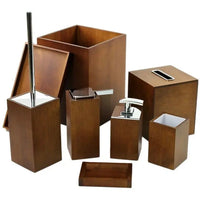 HKM-579987 Wooden Bathroom Accessory Set – Decorative Wood Bathroom Organisers in Custom Sizes