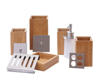 HKM-579987 Wooden Bathroom Accessory Set – Decorative Wood Bathroom Organisers in Custom Sizes