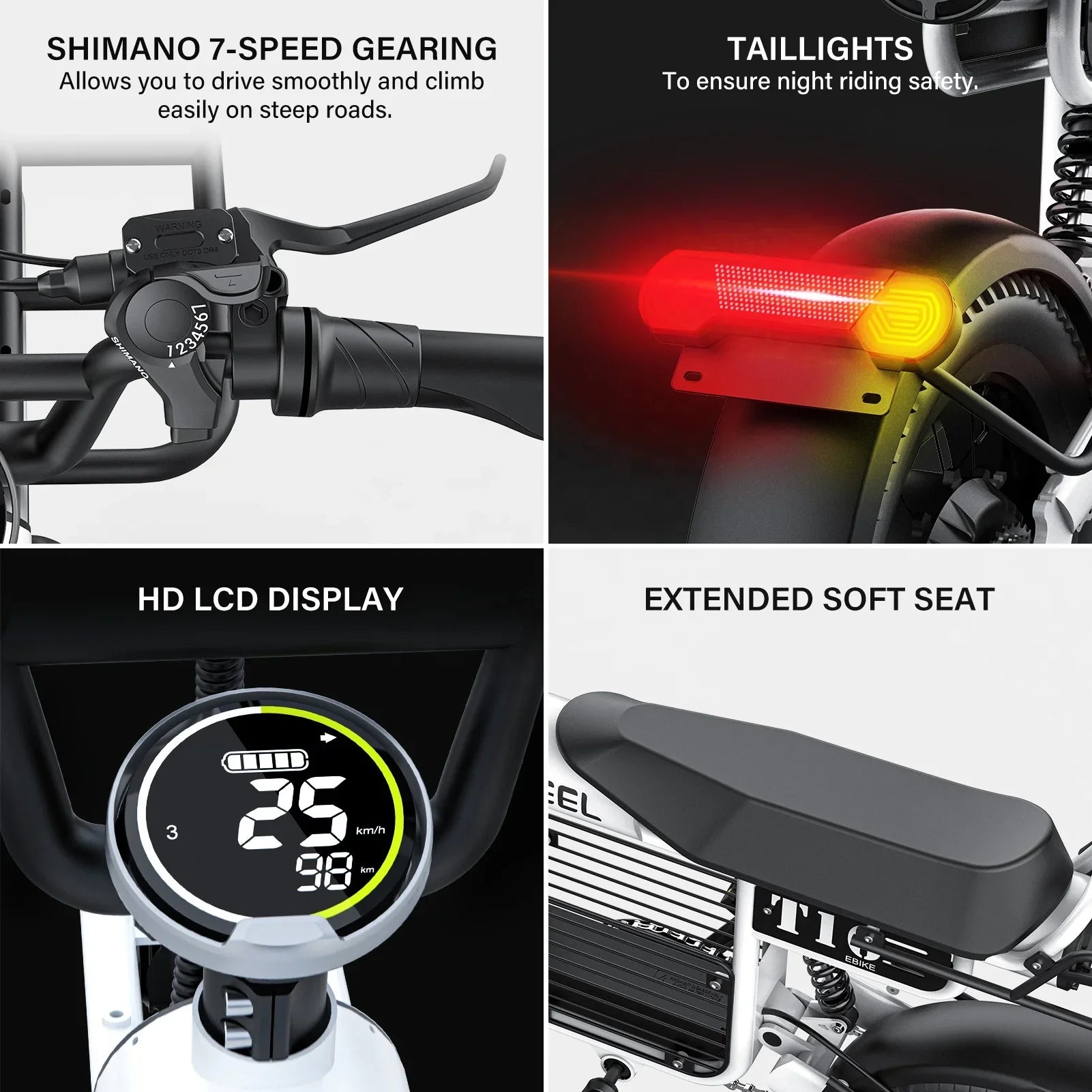 HKM-580115 Electric Fat Tire Bike with Full Suspension, 1000W Motor, 48V Lithium Battery, 150km Range, 20" Wheels, Hydraulic Disc Brakes
