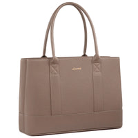 HKM-580115 Stylish Soft Leather Laptop Tote Bag for Women, 17-inch Office Briefcase and Shoulder Purse