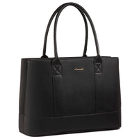HKM-580115 Stylish Soft Leather Laptop Tote Bag for Women, 17-inch Office Briefcase and Shoulder Purse