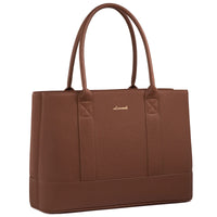 HKM-580115 Stylish Soft Leather Laptop Tote Bag for Women, 17-inch Office Briefcase and Shoulder Purse
