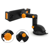 HKM-580115 Universal Foldable Car Phone Holder with 360° Rotation for Tablets and GPS Devices