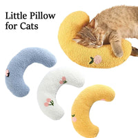 HKM-5801789 Cozy U-Shaped Pillow for Cats and Small Dogs - Soft Faux Fur Headrest for Deep Sleep and Comfort