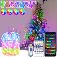 HKM-580179 Bluetooth Controlled RGB Christmas Tree Light String - 2m, 5m, 10m, 20m Lengths Available