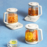 HKM-580179 Smart Electric Glass Kettle with Tea Infuser - 800W High Borosilicate Glass, Ideal for Liquid Heating and Tea Brewing
