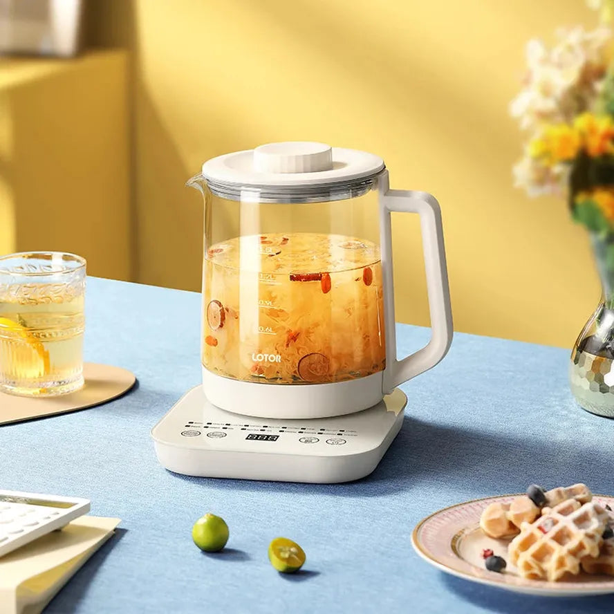 HKM-580179 Smart Electric Glass Kettle with Tea Infuser - 800W High Borosilicate Glass, Ideal for Liquid Heating and Tea Brewing