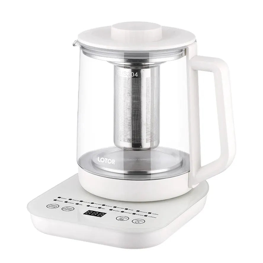 HKM-580179 Smart Electric Glass Kettle with Tea Infuser - 800W High Borosilicate Glass, Ideal for Liquid Heating and Tea Brewing