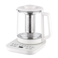 HKM-580179 Smart Electric Glass Kettle with Tea Infuser - 800W High Borosilicate Glass, Ideal for Liquid Heating and Tea Brewing