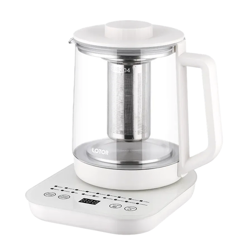 HKM-580179 Smart Electric Glass Kettle with Tea Infuser - 800W High Borosilicate Glass, Ideal for Liquid Heating and Tea Brewing