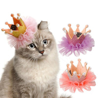 HKM-580307 Fairy Pet Hat - Versatile Accessory with Golden, Purple, Silver, and Red Crowns for All Seasons
