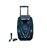 HKM-580563 15 Inch Portable Trolley Speaker with Wireless Sound and Subwoofer