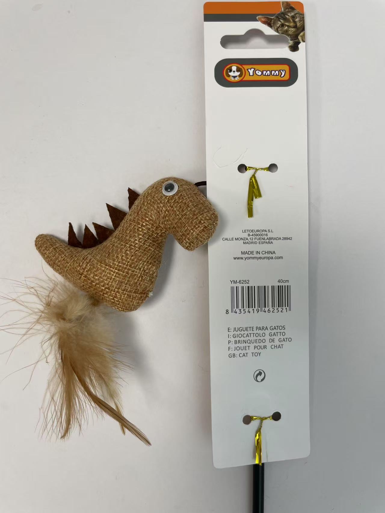 HKM-5805757 Dinosaur-Themed Cat Teaser Toy for Engaging Playtime Fun