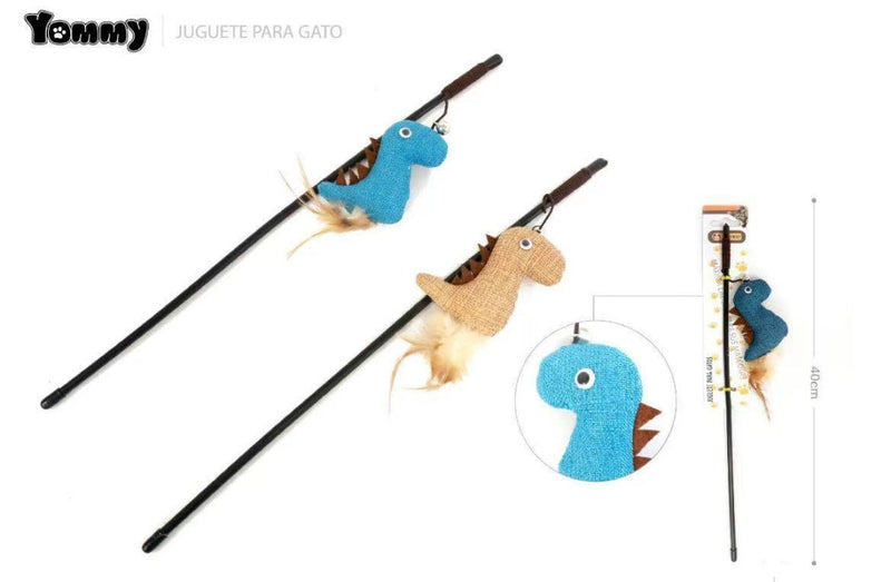 HKM-5805757 Dinosaur-Themed Cat Teaser Toy for Engaging Playtime Fun