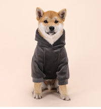 HKM-5806013 Warm Velvet Dog Sweater for Small and Medium Dogs - Casual Autumn and Winter Clothing in Navy Blue and Dark Gray