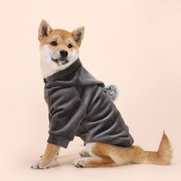 HKM-5806013 Warm Velvet Dog Sweater for Small and Medium Dogs - Casual Autumn and Winter Clothing in Navy Blue and Dark Gray