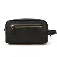 HKM-580627 Vintage Leather Cosmetic Bag for Men - Large Capacity Wash Bag in Genuine Cowhide