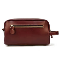 HKM-580627 Vintage Leather Cosmetic Bag for Men - Large Capacity Wash Bag in Genuine Cowhide