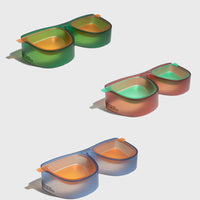 HKM-5806909 Large Capacity Anti- overturning Double Bowl for Cats with Slant Design and Easy Clean Base
