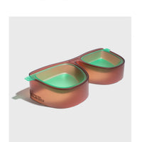 HKM-5806909 Large Capacity Anti- overturning Double Bowl for Cats with Slant Design and Easy Clean Base