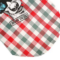 HKM-5807293 Red and White Plaid Cotton Leisure T-Shirt for Summer