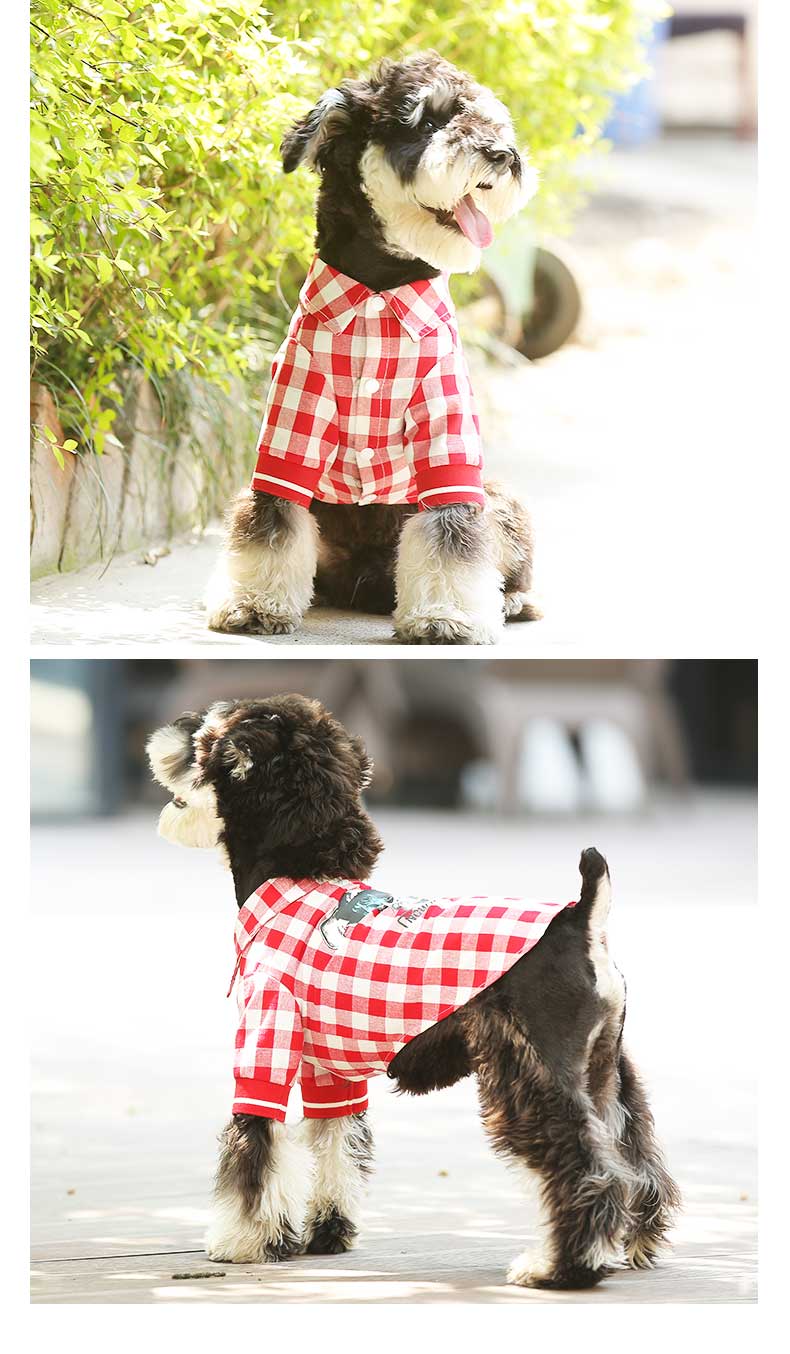 HKM-5807293 Red and White Plaid Cotton Leisure T-Shirt for Summer