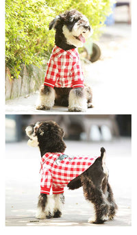 HKM-5807293 Red and White Plaid Cotton Leisure T-Shirt for Summer