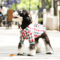 HKM-5807293 Red and White Plaid Cotton Leisure T-Shirt for Summer