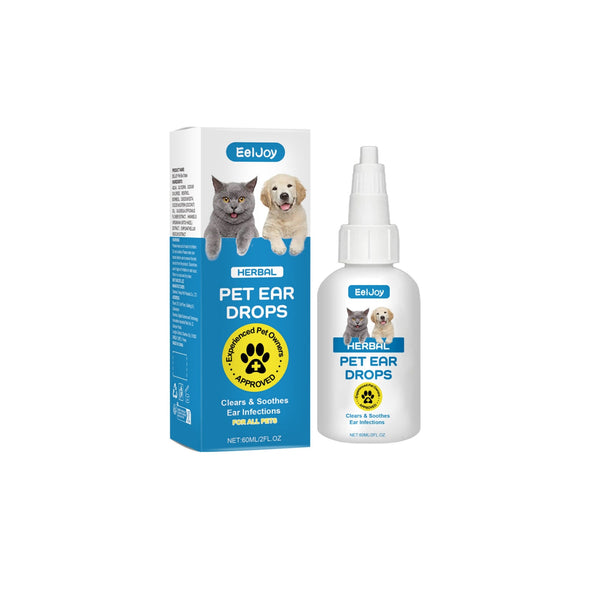 HKM-5808573 Natural Pet Ear Drops for Relief and Care, with Coconut Oil and Herbal Extracts