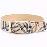 HKM-5808701 PU Leather Twill Dog Collar - Adjustable Sizes in Rose Red, Blue, Red, Yellow