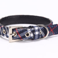 HKM-5808701 PU Leather Twill Dog Collar - Adjustable Sizes in Rose Red, Blue, Red, Yellow