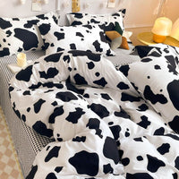 HKM-580883 Washed Cotton Four-Piece Floral Bedding Set in Multiple Sizes