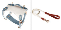 HKM-5809981 Leather Pet Vest with Lead Rope and Adjustable Chest Strap in Various Colors