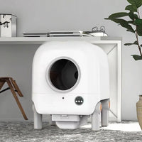 HKM-581011 Automatic XL Cat Litter Box with WiFi Control and Easy Clean Design, Stainless Steel and Plastic Construction