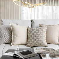 HKM-581011 Modern Simple Blended Sofa Pillow Cover 45x45cm Available in Wheat Color Variants