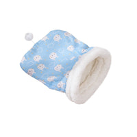HKM-5810749 Cozy Cat Nest Sleeping Bag - Flannel Material, Available in Pink or Blue