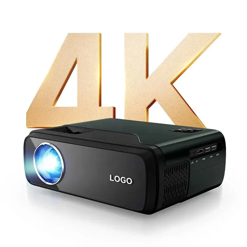 HKM-581075 A8+ 9000 Lumen HD Portable Projector - 1080P 4K 8K Support for Home Theatre