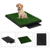 HKM-5810877 Pet Toilet with Artificial Grass Mat and Removable Tray for Easy Cleanup - 63x50 cm