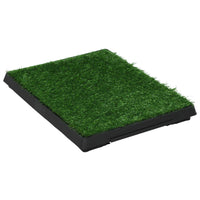 HKM-5810877 Pet Toilet with Artificial Grass Mat and Removable Tray for Easy Cleanup - 63x50 cm