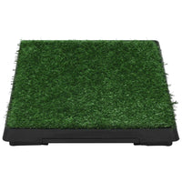 HKM-5810877 Pet Toilet with Artificial Grass Mat and Removable Tray for Easy Cleanup - 63x50 cm